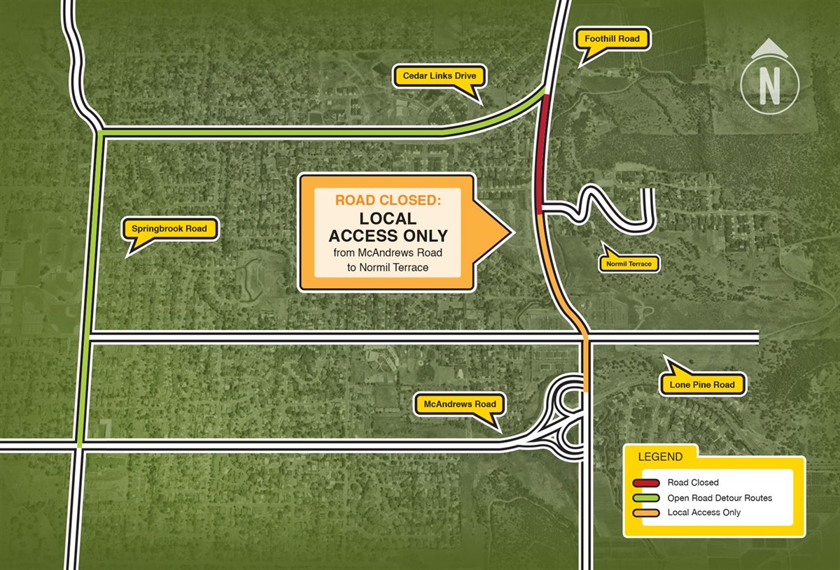 Foothill Road Update McAndrews Road to Cedar Links Drive City of Medford