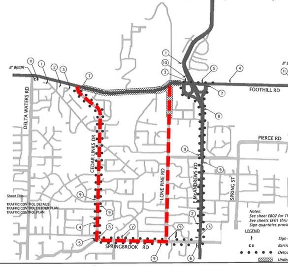 Portion of Foothill Road Closed for Utility Relocation Work City of Medford