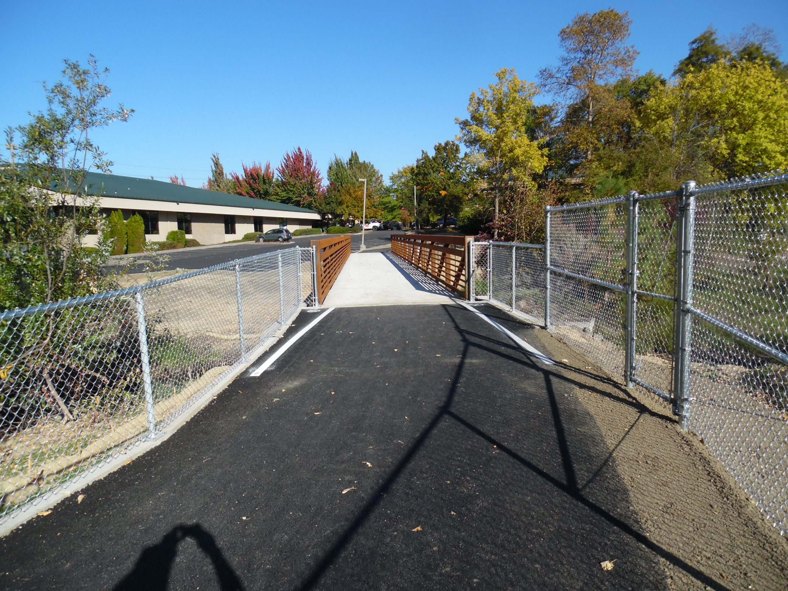 photo of larson creek trail looking east northeast