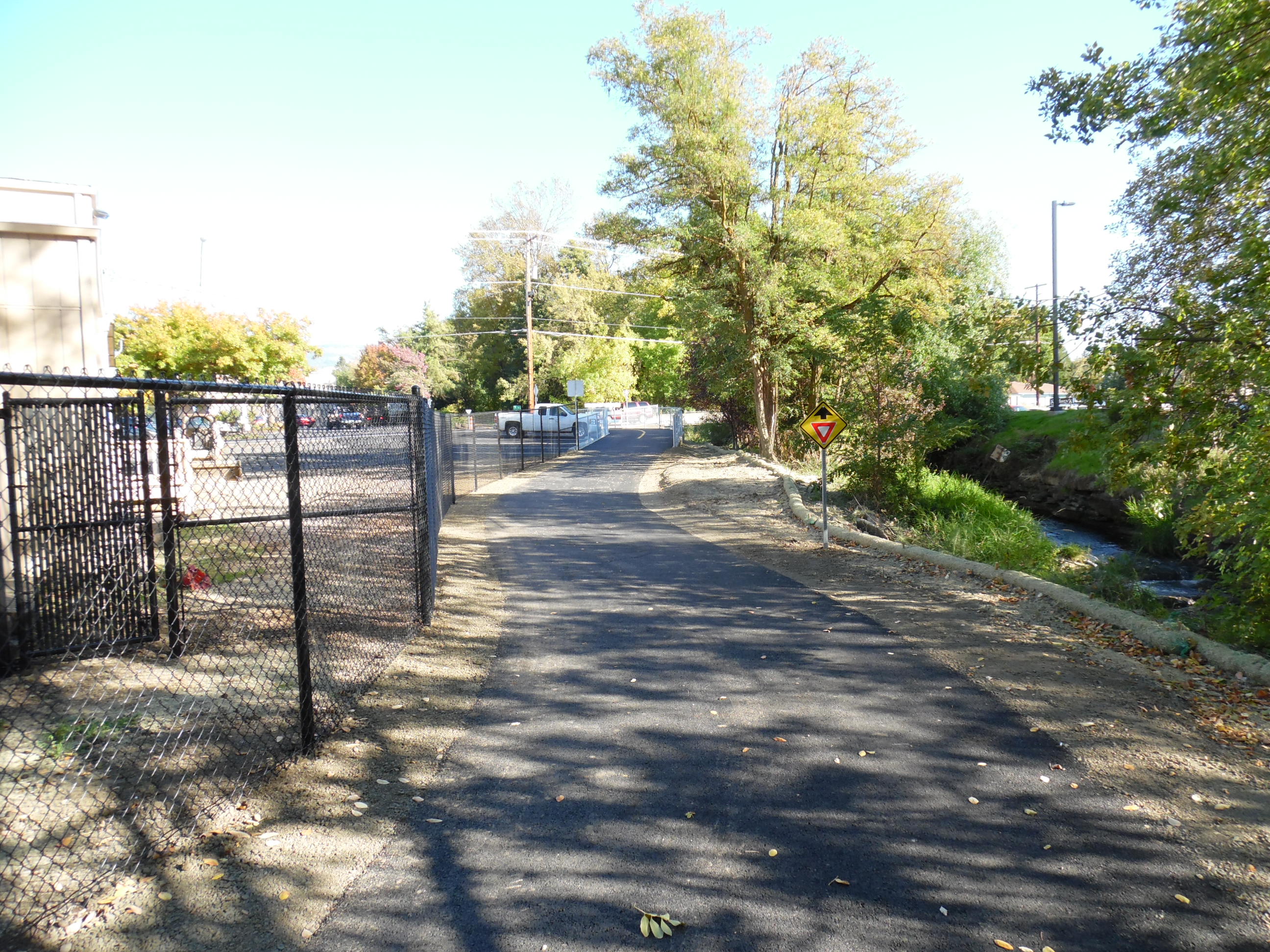 photo of larson creek trail looking east southeast
